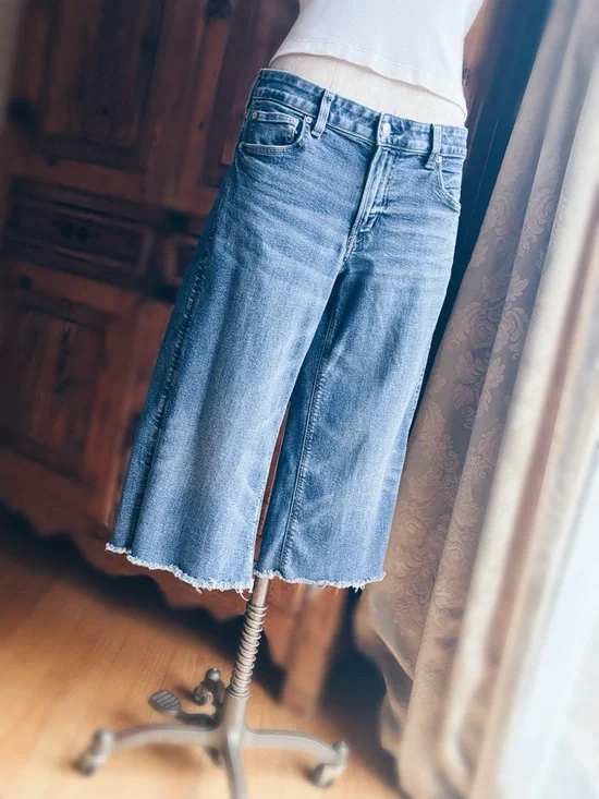 OOAK Custom Altered American Eagle Wide Leg Crop | Coolot Pedal Pusher 6 - Picture 8 of 13